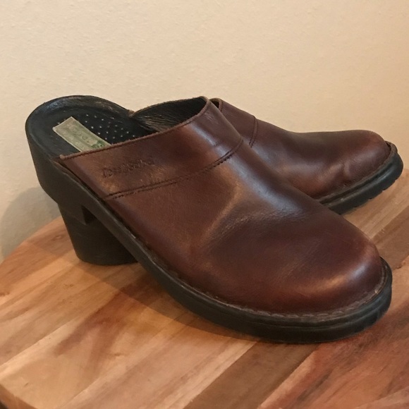 2/$40 Josef Seibel Brown Leather Clogs - Picture 1 of 6